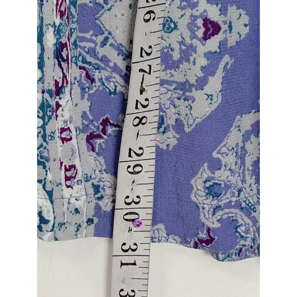 Free People Purple Graphic Lightweight Top Women Size XS